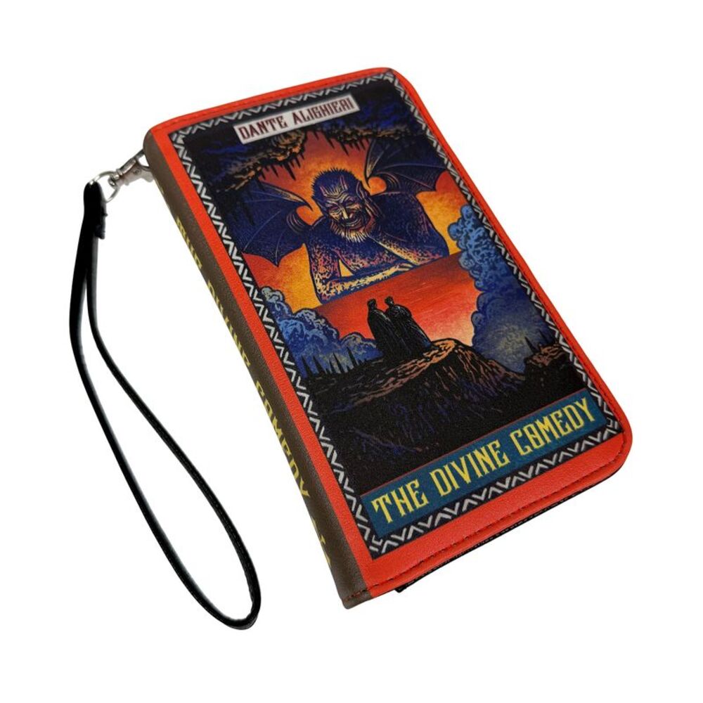 Womens Bifold Wallet RFID Wristlet the Divine Comedy Vinyl 7 X 4.25 In